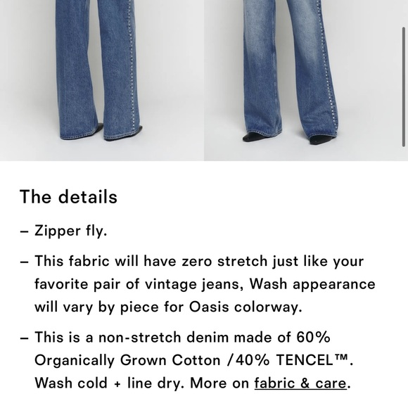 Reformation Cary Studded Wide-Leg Jeans - Picture 9 of 11